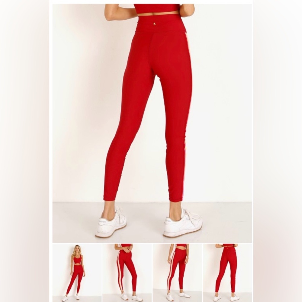 Spiritual Gangster 7/8 Legging Dahlia Red XS - Picture 3 of 9
